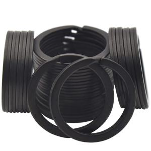 20개 메탈 블랙 플랫 스플릿 키체인 DIY 홈카 도그 태그 오피스 랜야드 키 체인 부속품 공예 제작용