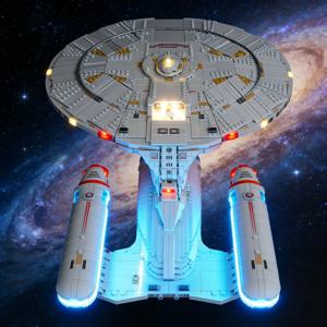 레고 10356 아이콘용 LED 조명 스타 트렉: U.S.S. 엔터프라이즈 NCC-1701-D 장식용 램프(배터리 박스 포함)