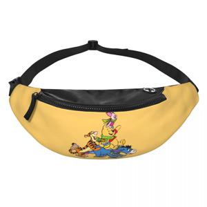 맞춤형 내 친구들 만화 티거 푸우 패니 백 크로스바디 허리 팩 여성 남성 러닝 폰 머니 파우치