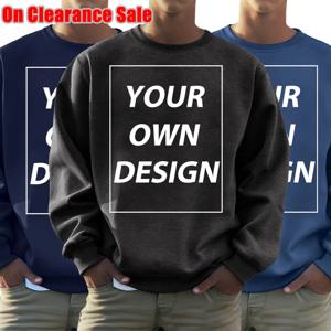 봄맞이 클리어런스 세일 커스텀 로고 스트릿웨어 심플 캐주얼 루즈핏 스웨트셔츠 남성 스포츠 플리스 편안한 풀오버 트렌디 탑스