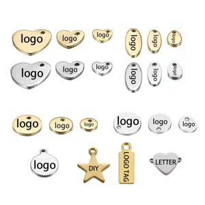 50-200개 맞춤 펜던트 레이저 각인 이름 로고 스테인리스 스틸 개인 맞춤 목걸이 연장 체인 테일 태그 쥬얼리 참