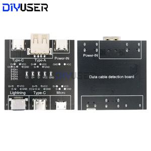 DIYUSER DT3 데이터 케이블 감지 보드, C타입 마이크로 USB C 케이블 테스터, 단락 온 오프 스위칭 진단 도구, iOS용