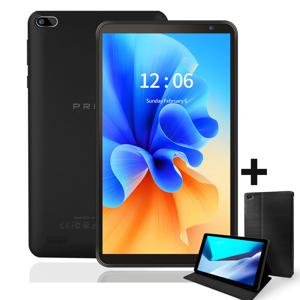 프리톰 7인치 태블릿 PC 32GB 안드로이드 13 쿼드 코어 프로세서 HD IPS 디스플레이 듀얼 카메라 WiFi PU 보호 케이스 포함