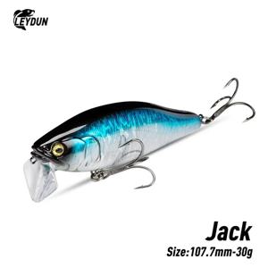 I-JACK 미노우 낚시 미끼 107.7mm 30g 플로팅 수영 고품질 하드 미끼 베이스 파이크용 소음 시스템 워블러