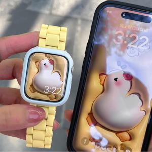 Apple Watch 밴드 용 캔디 스트랩 44mm 40mm 41mm 45mm 38/42mm 이동식 링크 팔찌 iwatch 시리즈 9/8/7/SE 6 5 4 3 ultra 2 49mm