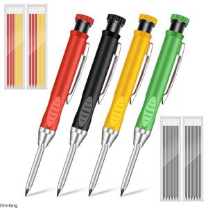 목공 제도 건축가 도구 용 샤프너가 내장 된 2.8mm 솔리드 목수 깊은 구멍 제조기 건설 연필