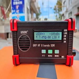 USDX USDR HF QRP SDR 트랜시버, SSB/CW 트랜시버, 8 밴드 DSP SDR 블랙 쉘, 배터리 포함 핸드헬드 마이크 포함, 5W
