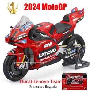 마이스토 1:18 2024 두카티 레노버 팀 # 1 Bagnaia 챔피언 드라이버 Moto GP 레이싱 주조 합금 오토바이 모델 컬렉션 선물 장난감