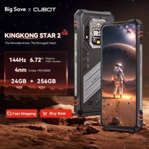 Cubot KingKong Star 2, 초슬림 견고한 스마트폰 5G, 4nm 3.1GHz Dimensity 8200, 24GB RAM(12GB+12GB 확장), 256GB ROM, 6.72
