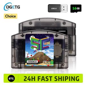 EVERGENESIS SC64 오픈 소스 N64 800 in 1 게임 카트리지 Nintendo 64 게임 카드 무료 16GB 카드 호환성 지원 64DD
