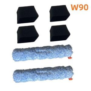 ILIFE W90 진공 청소기용 2x 롤러 브러시 및 4x 스폰지 필터, 예비 교체 부품, 메인 브러시 스폰지 필터