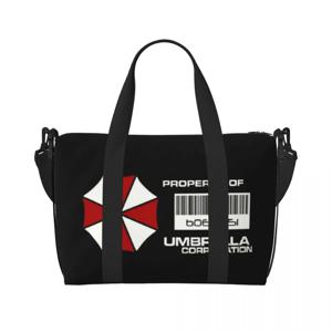 사용자 정의 우산 회사 영화 게임 코스프레 토트 백 여성용 대용량 비치 체육관 여행 가방