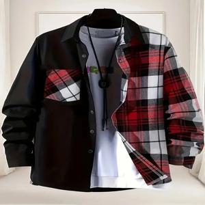 2025 봄, 가을 남성 캐주얼 셔츠 새로운 편안하고 고품질이며 세련되고 트렌디하며 칼라가 느슨한 긴 소매