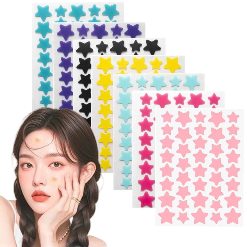 40PCS 다채로운 여드름 여드름 패치 스티커 방수 제거 여드름 여드름 방지 하이드로 콜로이드 패치 스팟 마크 수리 스티커