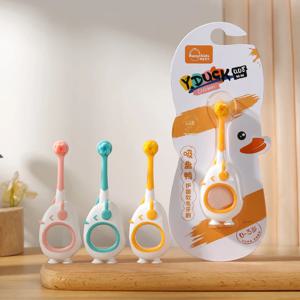 유아 칫솔 귀여운 아기 0-3 세 만화 작은 머리 아기 칫솔 개별 포장 바닥 흡입 컵 스탠드 가능