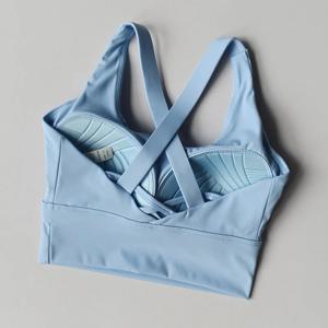 충격 방지 고강도 운동 피트니스 브라 올인원 컵 러닝 집결 요가 뷰티 백 통기성 스포츠 브라 여성용