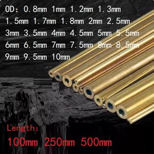 1개의 황동 무이음관 파이프 직경 0.8 1 1.5 2 2.5 3 4 5 6 7 8 9 10mm 길이 100mm 250mm 500mm 원형 파이프 튜빙