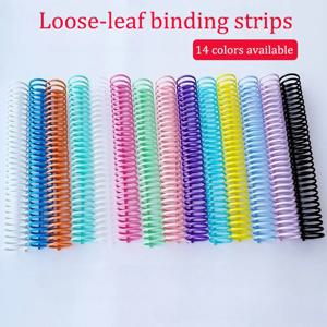 10개 대용량 마크론 컬러 바인더 바인딩 코일 30mm*30회전 A4 플라스틱 절단 가능 pp 탄성 내구성 버클 링.