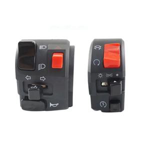 22mm 범용 오토바이 헤드라이트 경적 버튼 방향지시등 전기 안개등 라이트 스타트 핸들바 컨트롤러 스위치 버튼