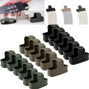 1-12X 야외 전술용 AK 5.56 고무 케이지 루프 풀 매거진 고무 장갑 슬리브 커버 (M4 M14 M16용) 빠른 탄창 보호 케이스