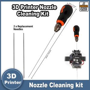 Clog Poke 3D 프린터 액세서리, Φ1.6mm 스로트 피어싱 바늘 도구 (1.75mm 노즐용), 3D 프린터 노즐 청소 키트