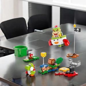 호환 가능한 MOC 세트 슈퍼 브라더스 시리즈 빌딩 블록 71439 인터랙티브 마리오 루이지 장난감 어린이 선물