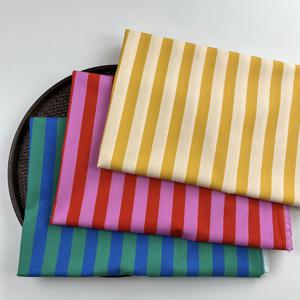 145x50cm 다채로운 줄무늬 면직물 다색 세로 줄무늬 의류 재봉용 면 소재, 홈 데코 공예용