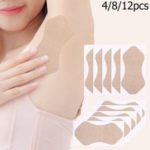 4/8/12개입 일회용 자가 접착 겨드랑이 땀 흡수 패드-보이지 않는 발한 억제 및 탈취 젤 프리 겨드랑이&발 땀 패드