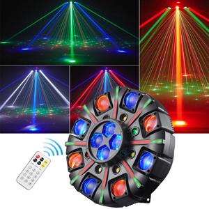 150W 8암 빔 스테이지 라이트 4IN1 RGBW LED 효과 조명 DMX512 DJ 디스코 파티 KTV 콘서트 나이트클럽용