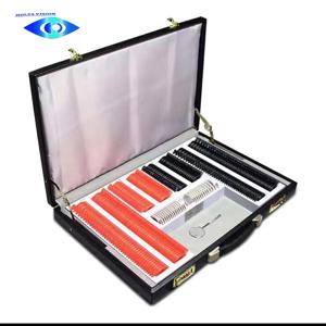 알루미늄 가죽 케이스 266SL 검안용 플라스틱 시험 렌즈 세트