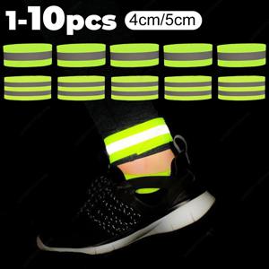 반사 팔찌 스트랩 조정 가능한 안전 반사 스트랩 야간 산책 사이클링 달리기를 위한 높은 가시성 안전 반사판