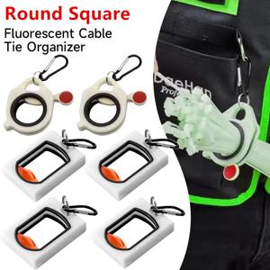 원형 사각 형광 케이블 타이 정리기 케이블 타이 홀더 휴대용 케이블 타이 보관 도구 전선 타이 정리기