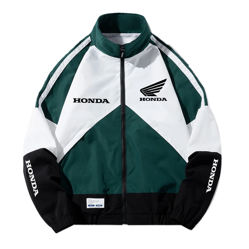 2026 혼다 신상 남성 재킷 - 방풍 코트 - 힙합 스트릿 스타일 재킷 - 레이싱 슈트 - 여성용 지퍼 트렌디 브랜드 코트