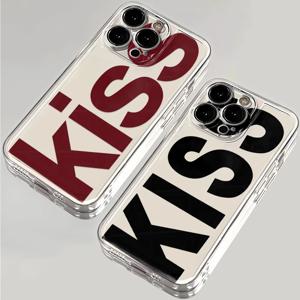 키스 영어폰 케이스 아이폰 17 16 15 14 플러스 13 12 11 프로 맥스 플러스 17 에어 투명 실리콘 커버 코크