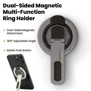 양면 자석식 휴대폰 거치대 회전식 데스크 휴대폰 스탠드 아이폰 17 16 MagSafe 다기능 손가락 링 브래킷