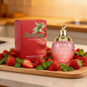 러시아에서 인기 있는 여성용 데이트 향수, 귀여운 딸기 디자인, 오리엔탈 향, 장미와 자스민, 신선하고 매력적인 향수 스프레이