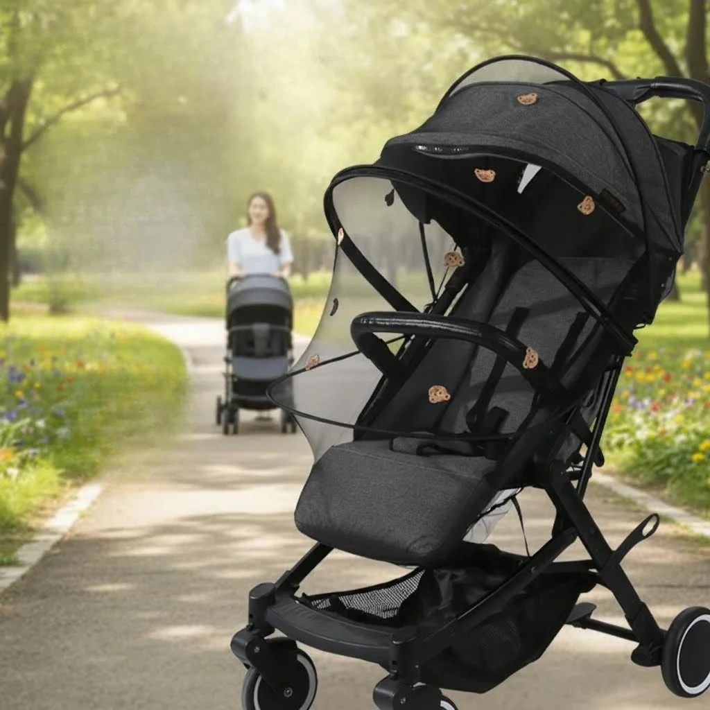 유모차 액세서리 모기장 유모차 모기 커버 어린이용 통풍망 유모차 곤충망 외부용품