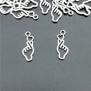 핑거 하트 DIY 쥬얼리 참 비즈 보라해 아이 퍼플 유 목걸이 장식 펜던트 제스처 행잉 오너먼트 러브 케이팝 한류