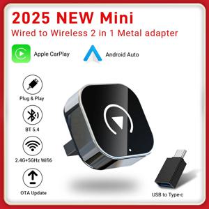 2in1 무선 CarPlay 동글 무선 안드로이드 오토 어댑터 AI 스마트 박스 유선 CarPlay가 있는 차량용 지능형 시스템