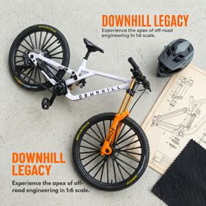1:8 스케일 합금 산악 자전거 미니어처 모델 이중 충격 흡수 장치 탈착식 데스크탑 장식 자전거 애호가를 위한 선물
