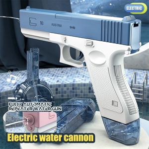 자동 전기 물총 충전식 장거리 물총 해변 수영장 뒷마당 싸움 성인 어린이 여름 장난감