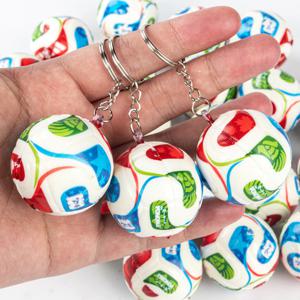 슬로우 라이즈 스퀴시 축구공 키체인 2026 에디션 스트레스 해소 팬들을 위한 선물 자동차 장식