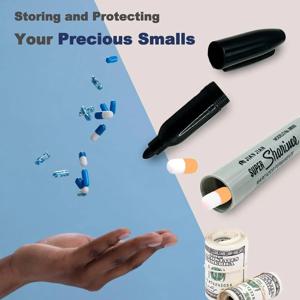 창의적인 가짜 빨간색 검정색 마커 펜 숨김 수납공간 시야 가리개 금고, 가정 및 사무실용, 목걸이, 돈, 소액 귀중품 숨김 가능