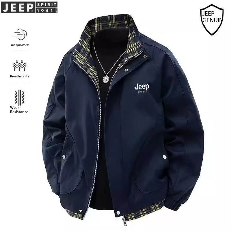 새로운 2026년형 지프 고품질 미국 스타일 남성용 패셔너블하고 캐주얼한 봄/가을 재킷, 그리고 여성용 다용도 재킷