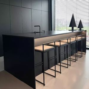 바 의자, 모던하고 미니멀한 하이레그 스툴, 가정용 등받이, 바 스툴, 맞춤형 디자이너 의자, 프런트 데스크 의자