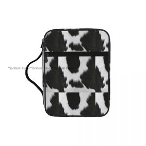 성경 커버 가방, 교회 가방, 소가죽 무늬 성경 보호 가방, 손잡이와 지퍼 포켓이 있는 태블릿 핸드백