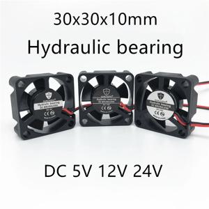 DC5V 12V 24V 3010 30MM 30*30*10MM 냉각 팬 3D 프린터 팬 그래픽 카드 팬 유압 베어링 볼 베어링 2pin