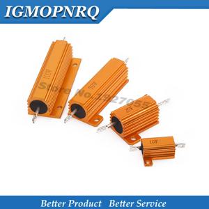 알루미늄 파워 금속 쉘 케이스 와이어와인드 저항, 0.01 ~ 30K, 1 2 3 5 6 8 10 20 100 150, 1K 10K ohm RX24 저항, 5W 10W 25W, 1 개