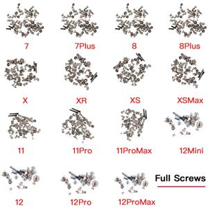 iPhone 7 8 Plus X XR XS 11 12 Mini Pro Max Incl 2X Botton 5 스타 나사 용 풀 세트 나사 교체