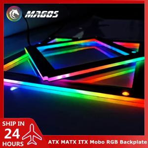 컴퓨터 마더 보드 백라이트 RGB 백 플레이트 프레임 심포니 5V ARGB SYNC ATX MATX ITX Mobo Gamer MOD Light Polution